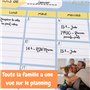 Bloc programme mensuel - planner A4 du mois pour travail, étude ou organisation familiale. Planificateur d'organisation en famil