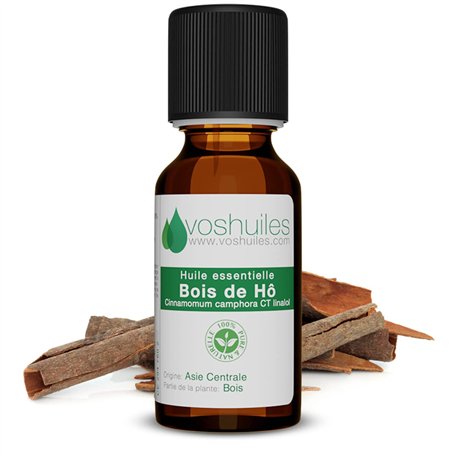 Voshuiles - Huile Essentielle Bois de Hô - 10ml - 100% Pure et Naturelle - HEBBD - Utilisation en Massage dans Huile Végétale -