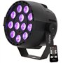 Ibiza - Pack de 8 Projecteurs ParLEDS PAR-MINI-RGB3 12x3W RGB 3-en-1 DMX Télécommande - Soirée Fête DJ Animation Prestation Écla