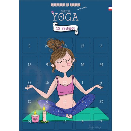 Calendrier de l’avent Yoga – 25 postures à réaliser – Calendrier de l’AVANT ou de l’APRES zen et bien-être pour Adulte