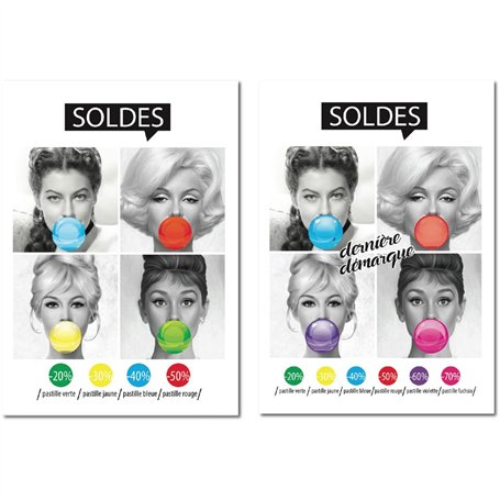 Affichesstore 30175 - Kit 2 Affiches Soldes L29