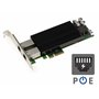 KALEA-INFORMATIQUE Carte contrôleur réseau 2 Ports Gigabit Ethernet RJ45 sur Port PCIe x4. Power Over Ethernet PoE+ 30W avec Chi