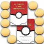 RXLITE NOUVEAUTE 2024 Kit créatif participatif premium de 20 Cartes d'invitation anniversaire à gratter thème Pokemon Pokeball e