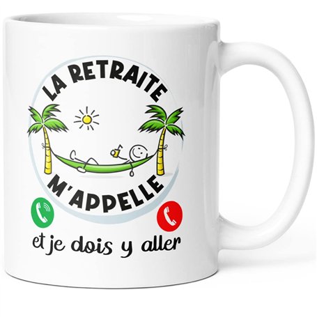 Luigi Collection Mug Humour Retraite Tasse Message Drôle Collègue. Idée Cadeau Original pour Départ en Retraite Retraité Ami Tra