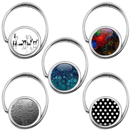 Miss Kha Lot de 5 accroche-sacs pliables