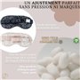 Ade'Soie Masque de sommeil soie de mûrier 22 Momme grade 6A, Lot de 2 en coffret cadeau, Masque de nuit soie bio pour femme et h