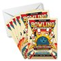 SoKawaï - 10 invitations anniversaire en Français + 10 enveloppes | Thème Bowling - Style Vintage | Fête pour les enfants