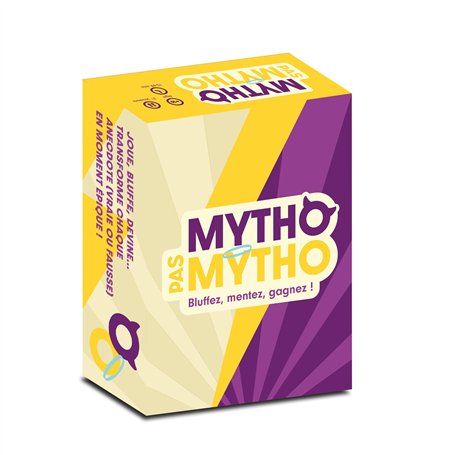 Mytho Pas Mytho - Jeu de Societe Adulte - Jeu d'ambiance et de Bluff Entre Amis ou Entre collègues - 2 à 8 Joueurs - Jeu de Cart