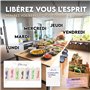 SKYCROO ® Calendrier Magnetique Frigo x3 + Accessoires - Planificateur Hebdomadaire + Mensuel + Mémo Aimanté Planning Semaine Ta