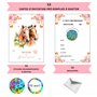 STUDIO MANALI 12 cartes invitation anniversaire à gratter enfant fille et garçon - 12 enveloppes - 12 stickers - theme CHEVAL