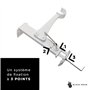Lot de 2 Supports Sans Perçage à Fixation Latérale pour Tringle à Rideau D.20 ou D.28mm - Installation sur Coffre de Volet Roula