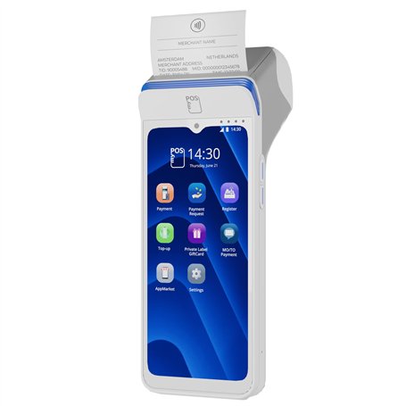 myPOS Ultra Terminal de paiement mobile avec imprimante ultra-rapide │ Batterie endurante │ Versement instantané des fonds │ San