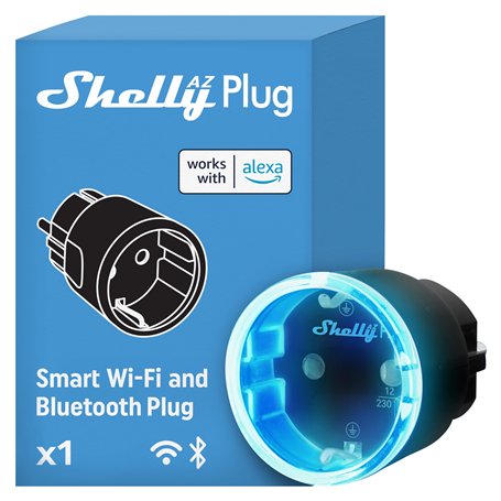 Shelly AZ Plug Noir - Prise Alexa connectée