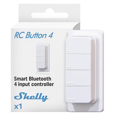 Shelly BLU RC Button 4 - Bouton télécommande Bluetooth pour Domotique