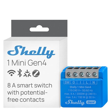 Shelly 1 Mini Gen4 - Micromodule interrupteur Matter