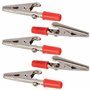 AЕRZETIX - C14171 - Lot de 5 Pinces/fiches crocodiles électriques isolées - longueur 53 mm - ouverture mâchoire max 14 mm - fich