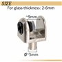 AERZETIX - C41752 - Lot de 8 Taquets à enfoncer pour glace 2-6 mm - patte support de fixation d'étagère en vitre - pince à verre