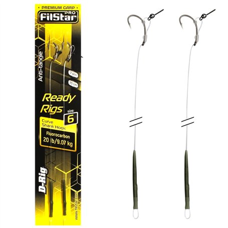PRO FILSTAR Hameçon de pêche à la carpe D-Rig N6