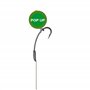 PRO FILSTAR Hameçon de pêche à la carpe D-Rig N6, bas de ligne fluorocarbone 20 cm 9 kg, Аnti gewangle Sleeve - Curve Shank Hook