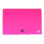 Trieur extensible TTO - 12 compartiments - Fermeture élastique - PP A4+ - Rose fluo