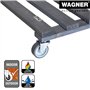 WAGNER Support à roulettes pour Pot de Fleur PALETTI 38 x 38 x 9,5 cm I intérieur + extérieur I Roule Pot en Bois Massif certifi