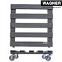 WAGNER Support à roulettes pour Pot de Fleur PALETTI 38 x 38 x 9,5 cm I intérieur + extérieur I Roule Pot en Bois Massif certifi