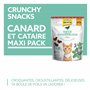 GimCat Crunchy Snacks Canard avec Herbe à Chat - Friandise pour Chat croustillante et Riche en protéines - 1 Sachet (1 x 140 g)