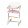 roba Chaise Haute pour Poupon et Poupée Scarlett en Bois + Coussin Rose et Plateau Repas - Hauteur 52 cm - dès 3 Ans - Blanc / N