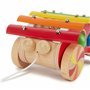 Bieco Xylophone Bebe 1 An | Xylophone Enfant | Trotteur en Bois | Jouet a Tirer | Apprendre a Marcher pour Bebe Chariot de March