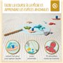 Bieco Jeu de pêche aimanté en Bois à partir de 2 Ans - Jouet en Bois de 24 cm de diamètre - Jouet pour Enfants à partir de 2 Ans