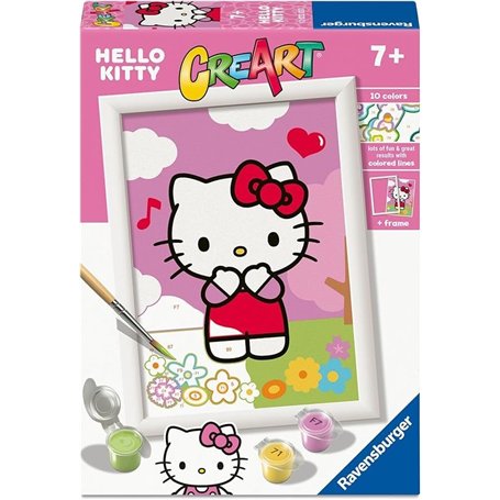 Ravensburger - Creart Série Et Hello Kitty | Kit Peinture Enfants | Peindre Avec Des Numéros Inclut Tout Le Nécessaire | Jeux En
