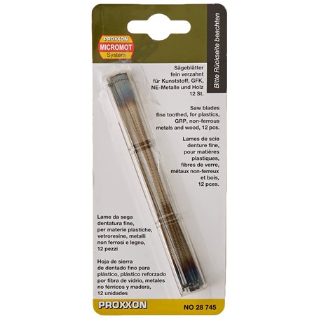 PROXXON 2228745 - Hojas dentadura fina (25d/25 mm) (12 u)