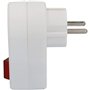 UNITEC 47490L Prise intermédiaire schuko avec interrupteur blanc sans prise de terre
