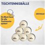 Best Sporting Lot de 100 balles de Tennis de Table Blanches I 1 étoile de qualité I Set de Tennis de Table pour l'intérieur et l