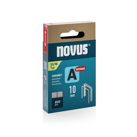 NOVUS TOOLS Agrafes en fil fin 10 mm super dure de type 53