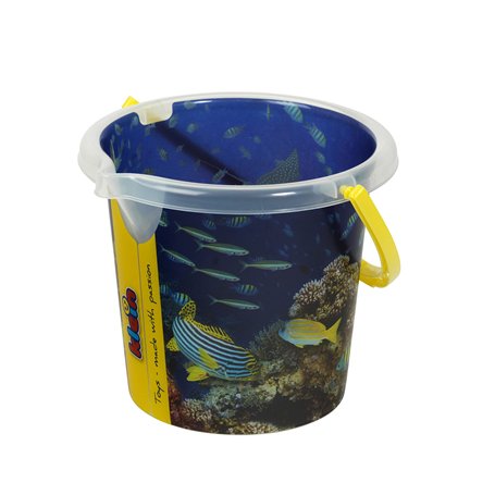 Theo Klein 2100 Aqua Action Coral Reef Seau de Plage Barrière de Corail 2 litres Robuste Seau pour Plage et Bac Sable Jouet pour