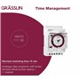 GRÄSSLIN 01.28.1001.1 talento 111 SK- Horloge de Distribution analogique avec Programme journalier I 3TE I 1 Canal I Montage sur