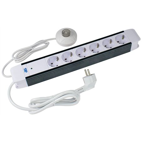 as - Schwabe multiprise à 6 voies as - Schwabe avec interrupteur manuel/pédale séparé et protection accrue des contacts