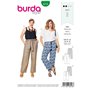 Burda 6218 Pantalon ou pantacourt femme droit poches invisibles ou plaquées - du 46 au 56 Blanc