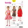 Burda 9379 - Modèle filles robe avec jupe cloche et motif à carreaux (Kids