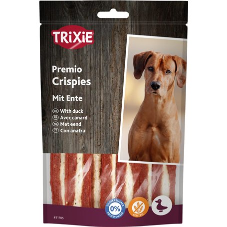 TRIXIE PREMIO Crispies avec canard - Sans gluten - Sans sucre ajouté - Teneur en viande 86 % - 100 g - 31705