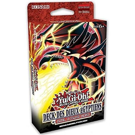 Konami Yugioh Deck des Dieux Egyptiens Slifer Le Dragon Celeste FR 6 ans et + 2 joueurs Cartes Guide de Duel