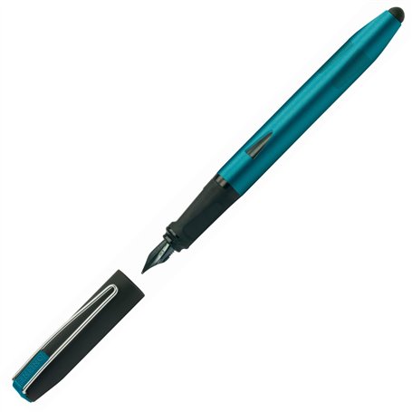 Online Switch Plus Stylo multifonction avec cartouche d'encre combinée et stylet pour tablettes et smartphones Bleu pétrole Plum