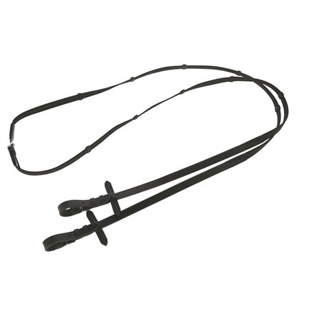 KERBL Rênes Anti-Dérapants pour Cheval Noir 15mm 1 Unité