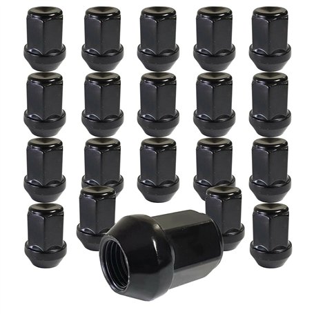 TRACER Lot de 20 écrous de roue coniques fermés noirs M14 x 1