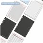 Bind17501 planificateur système A7 FINEtouch similicuir noir classeur planificateur de rendez-vous 14 x 11,5 x 3 cm avec calendr