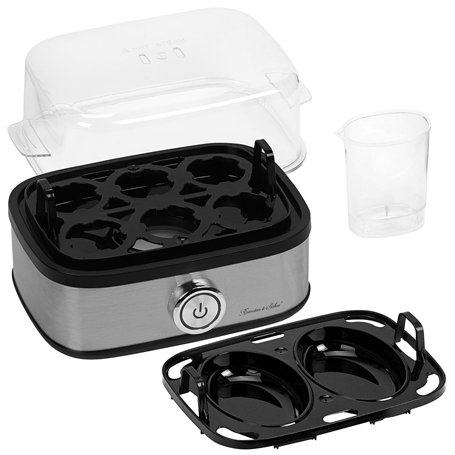 Cuiseur à œuf en acier inoxydable pour 6 œufs [Rosenstein & Söhne]