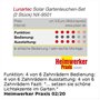 6 bornes lumineuses solaires à LED avec capteur de luminosité - Rondes [Lunartec]