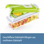 Genius Mandoline Nicer Dicer Smart 14en1 Multifunction Professionelle vert - Coupe-légumes avec Grilles de découpe + Poussoir, R