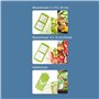 Genius Mandoline Nicer Dicer Smart 14en1 Multifunction Professionelle vert - Coupe-légumes avec Grilles de découpe + Poussoir, R